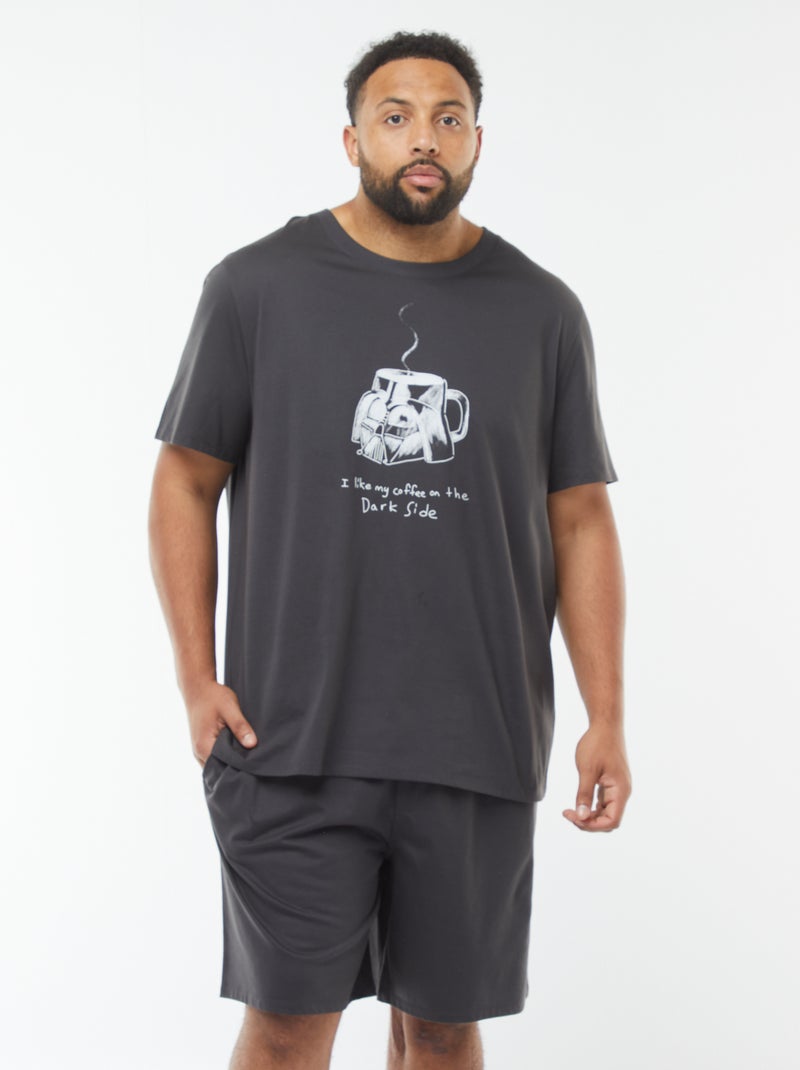 Ensemble pyjama short + t-shirt 'Star Wars' - 2 pièces Noir - Kiabi