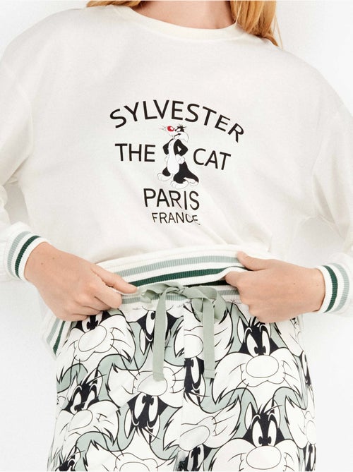 Ensemble pyjama sylvester en interlock point - Kiabi
