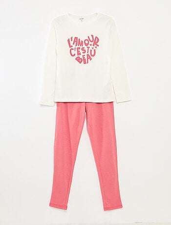 Ensemble pyjama t-shirt + pantalon - 2 pièces