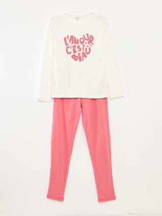 Ensemble pyjama t-shirt + pantalon - 2 pièces