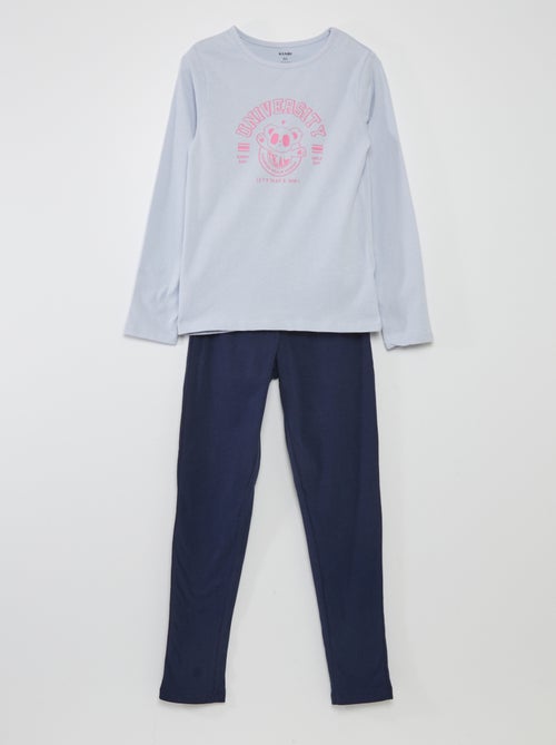 Ensemble pyjama t-shirt + pantalon - 2 pièces - Kiabi