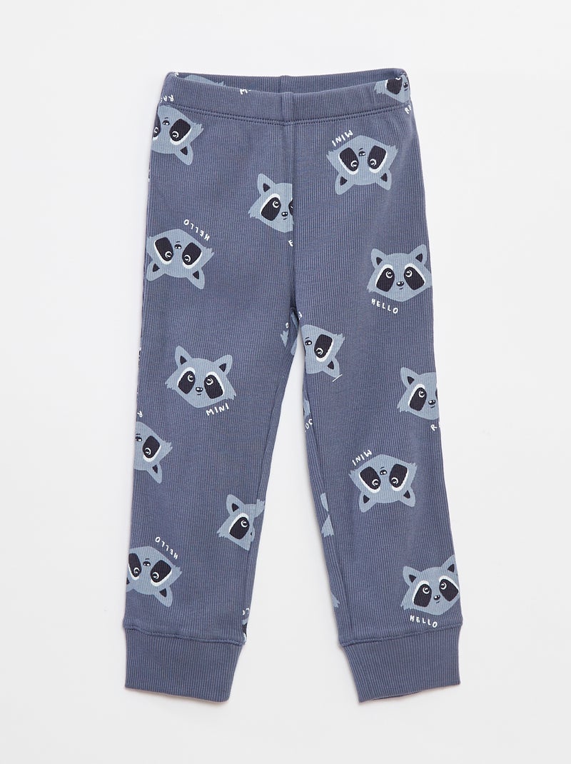 Ensemble pyjama t-shirt + pantalon - 2 pièces Bleu - Kiabi