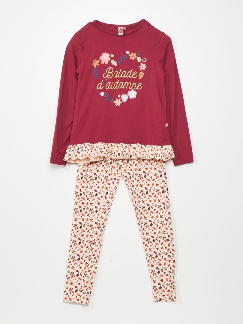 pyjama bebe fille 2 pieces a motifs fleuris rose pyjamas 2 pieces