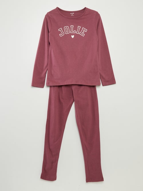 Ensemble pyjama t-shirt + pantalon - 2 pièces - Kiabi