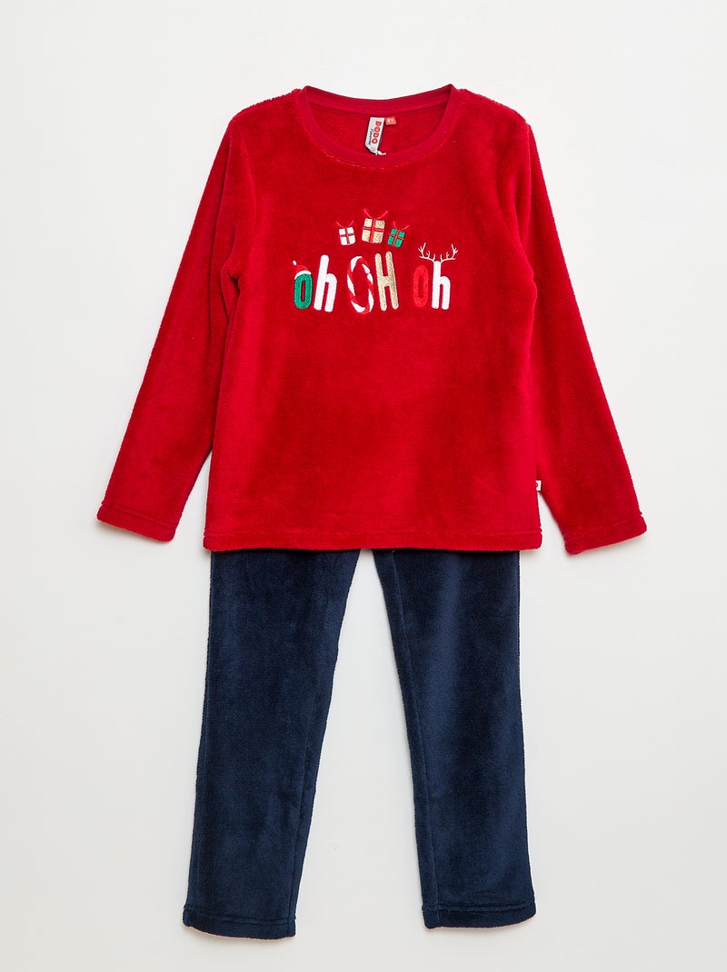 Ensemble pyjama t-shirt + pantalon - 2 pièces Rouge - Kiabi