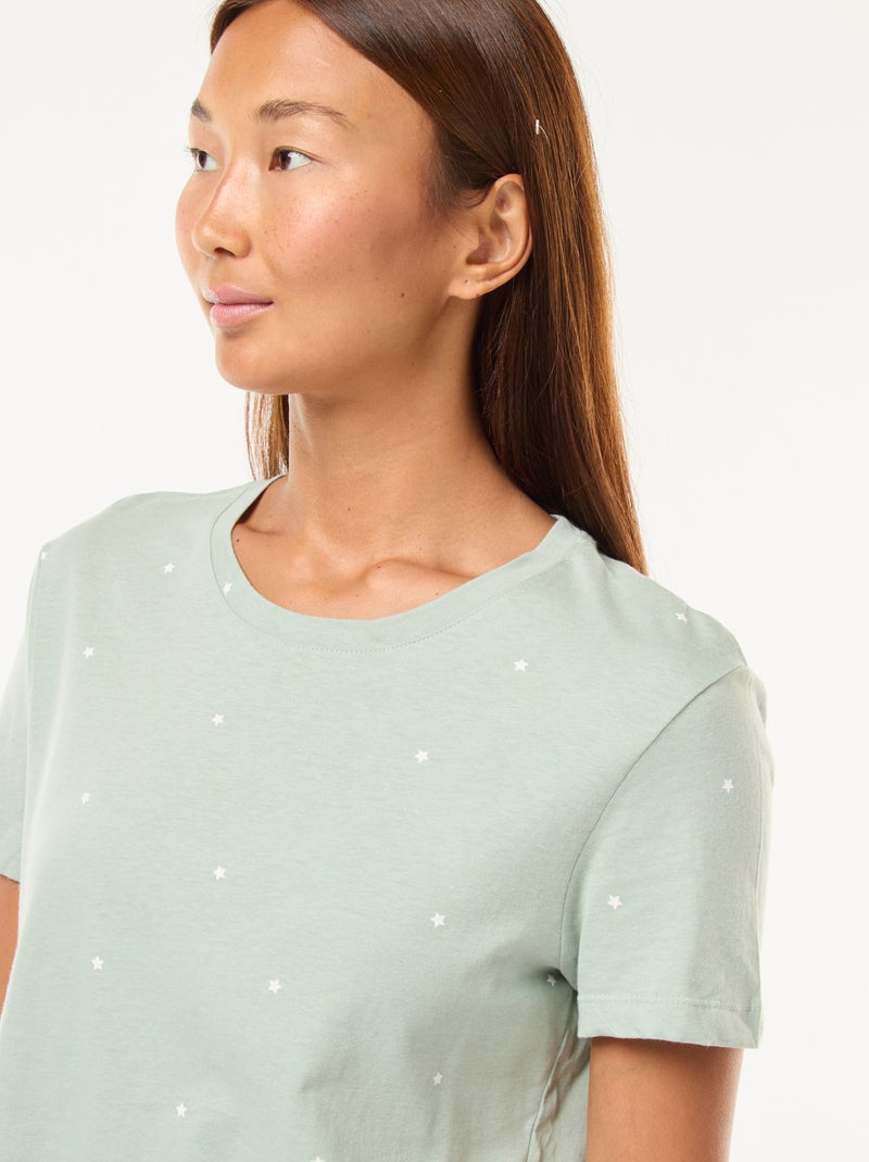 Ensemble pyjama t-shirt + pantalon - 2 pièces Vert - Kiabi