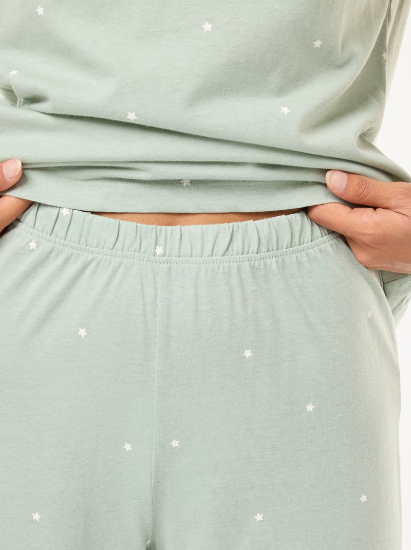 Ensemble pyjama t-shirt + pantalon - 2 pièces Vert - Kiabi