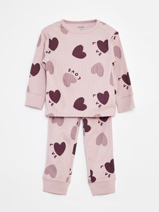 Ensemble pyjama t-shirt + pantalon - 2 pièces