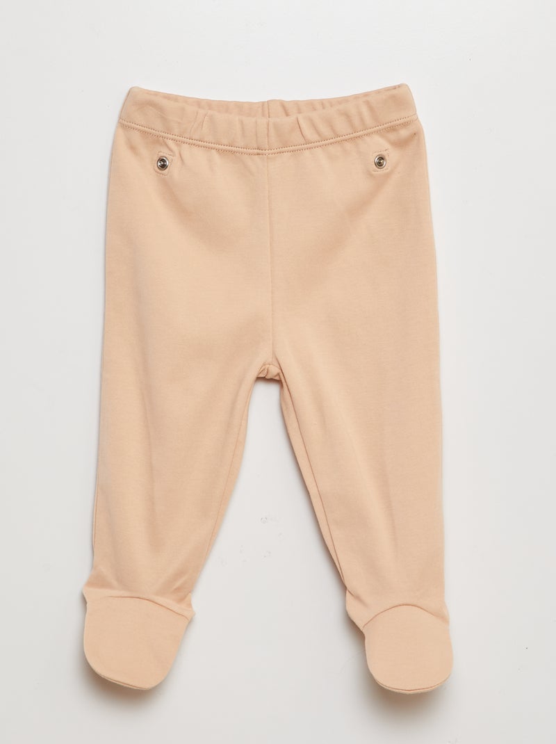 Ensemble pyjama t-shirt + pantalon avec pieds - 2 pièces BLANC - Kiabi