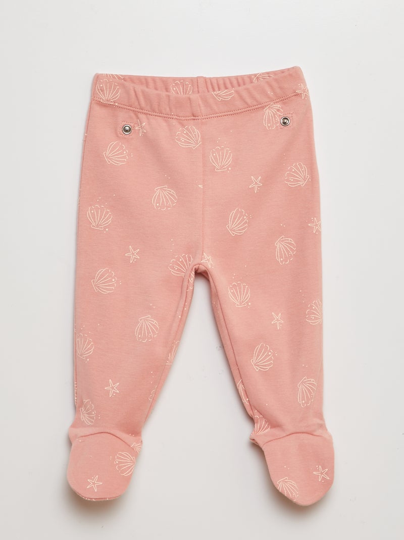 Ensemble pyjama t-shirt + pantalon avec pieds - 2 pièces ROSE - Kiabi