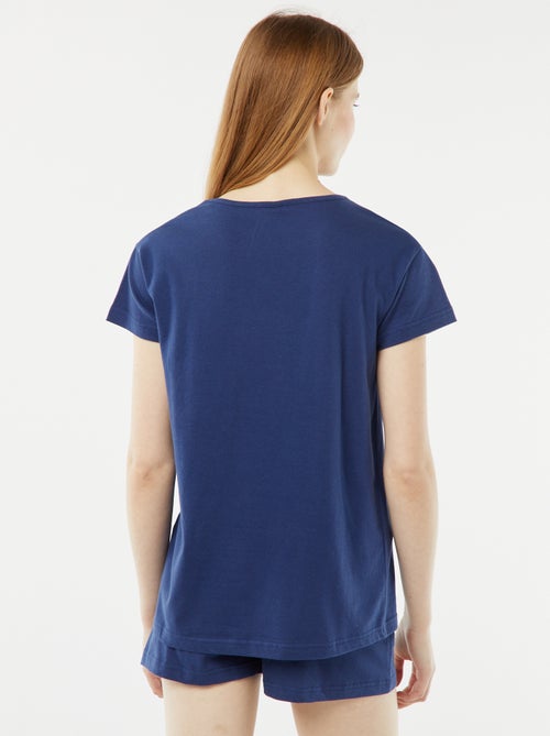 Ensemble pyjama t-shirt sans manches + short imprimé - 2 shorts - Kiabi