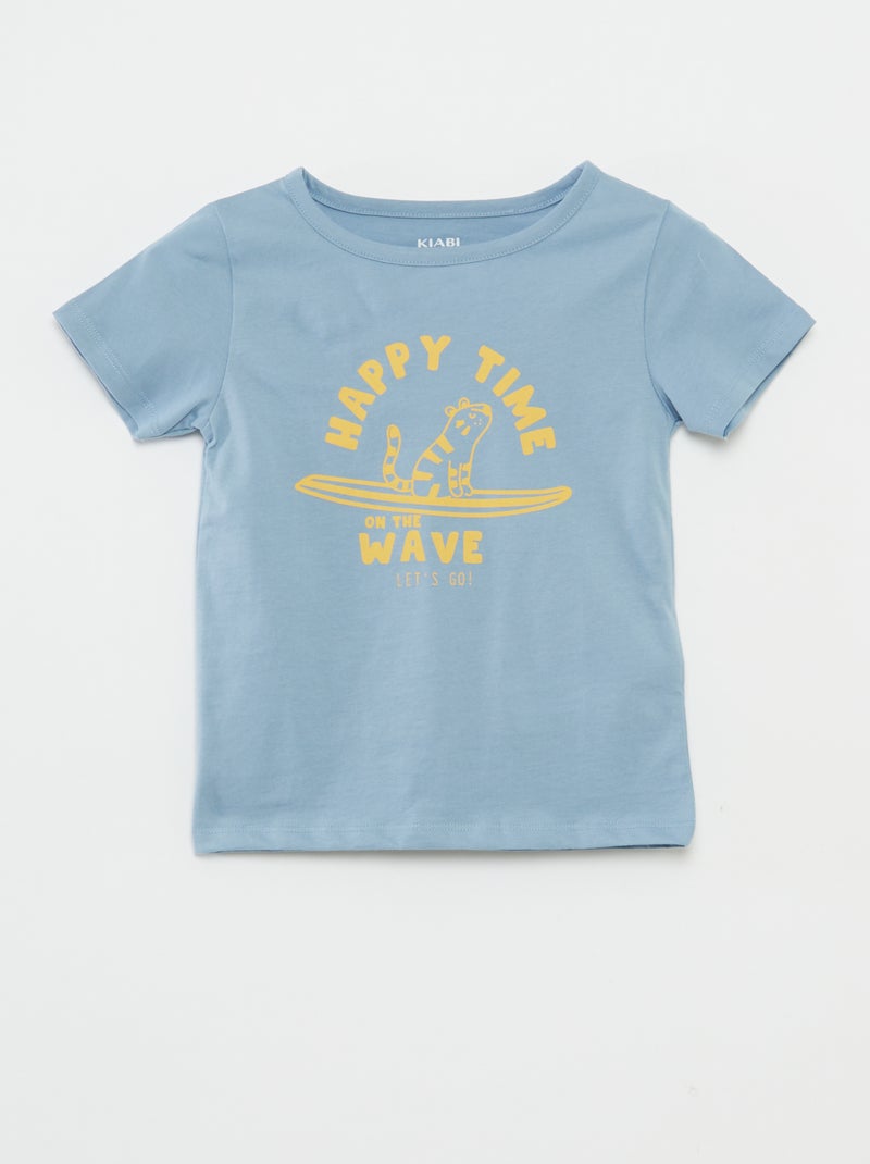 Ensemble pyjama t-shirt + short - 2 pièces BLEU - Kiabi