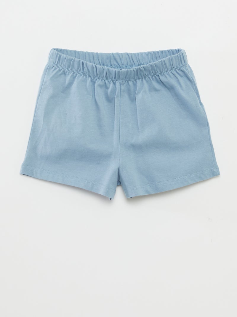 Ensemble pyjama t-shirt + short - 2 pièces BLEU - Kiabi