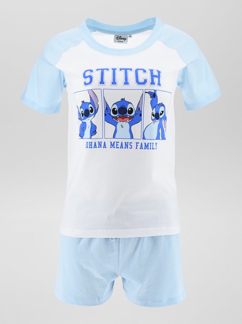 Ensemble pyjama t-shirt + short 'Stitch' - 2 pièces - Kiabi