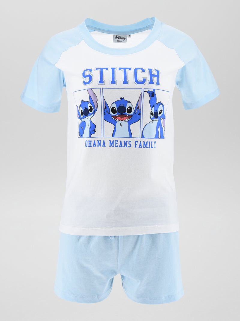 Ensemble pyjama t-shirt + short 'Stitch' - 2 pièces BLEU - Kiabi