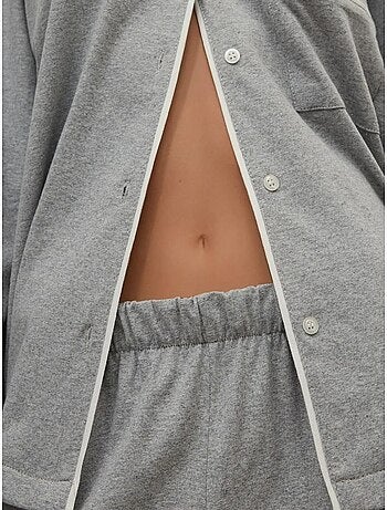 Ensemble pyjama taille haute à jambes larges et col chemise hiccup