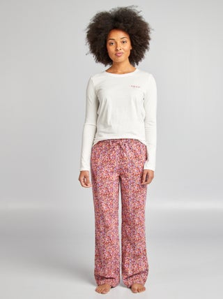 Ensemble pyjama tee-shirt + pantalon imprimé