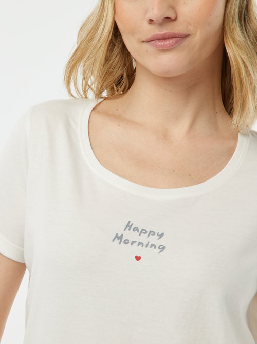 Ensemble pyjama tee-shirt + short 'Dodo' - Kiabi