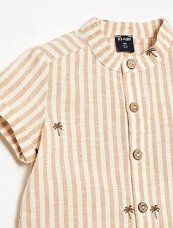 Ensemble rayé 2 pièces - chemise + short