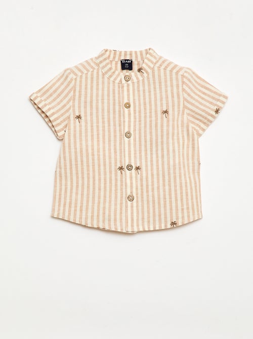 Ensemble rayé 2 pièces - chemise + short - Kiabi