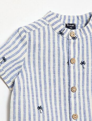 Ensemble rayé 2 pièces - chemise + short