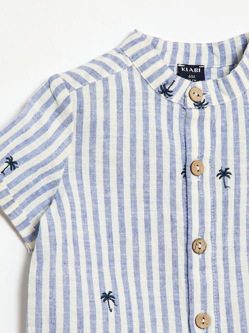 Ensemble rayé 2 pièces - chemise + short - Kiabi