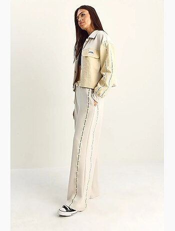 Ensemble rayé veste et pantalon large lucci