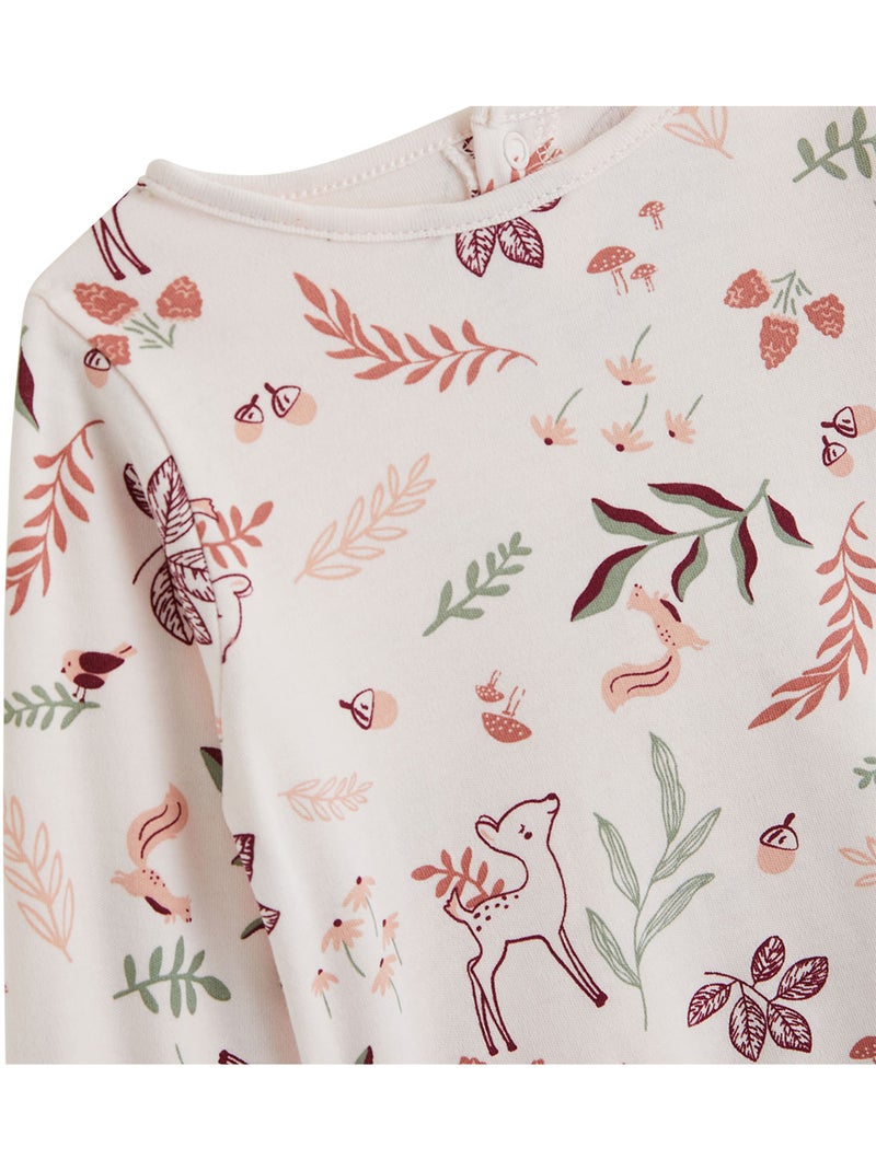 Ensemble robe bébé en velours côtelé, t-shirt et collant Evie Rose - Kiabi