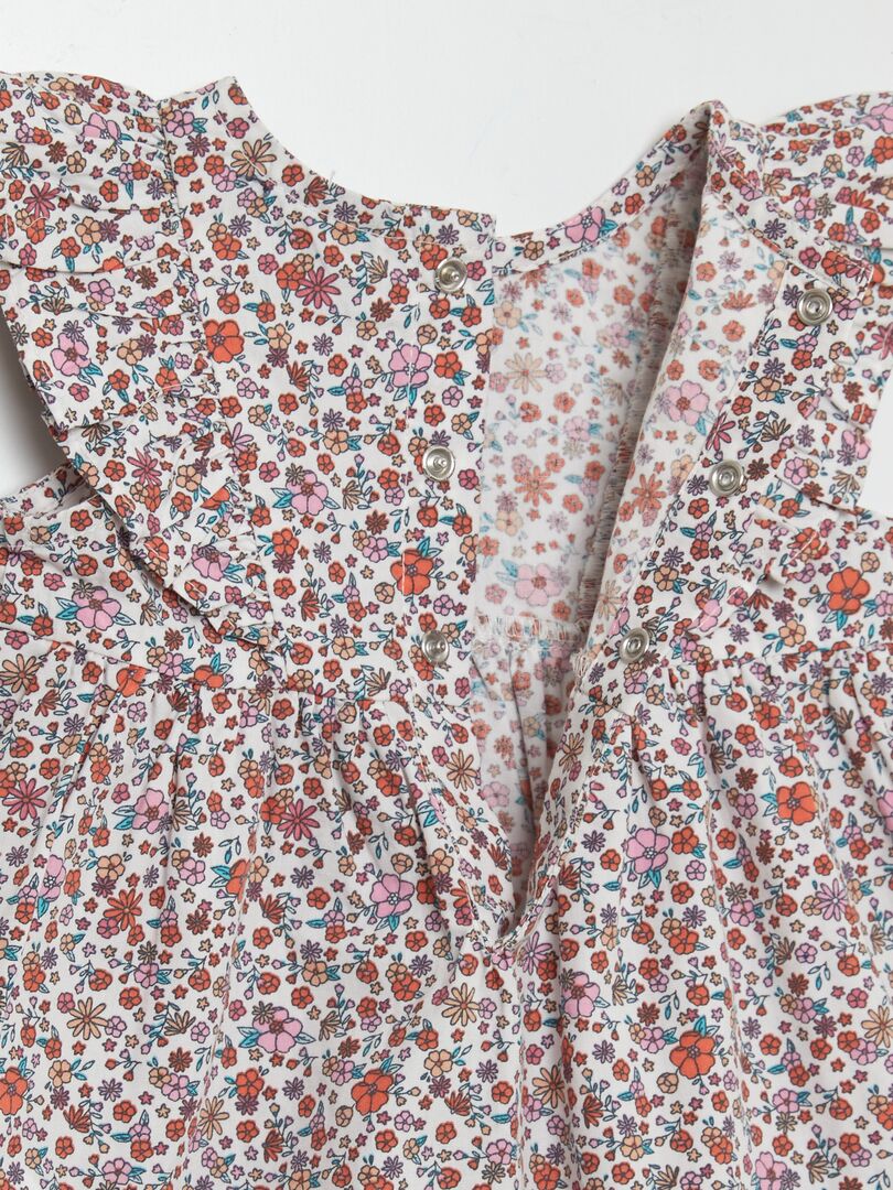 Ensemble Robe + Bloomer Tutto Piccolo Rose Rayé Blanc Taille 9 Mois - Neuf Avec étiquettes