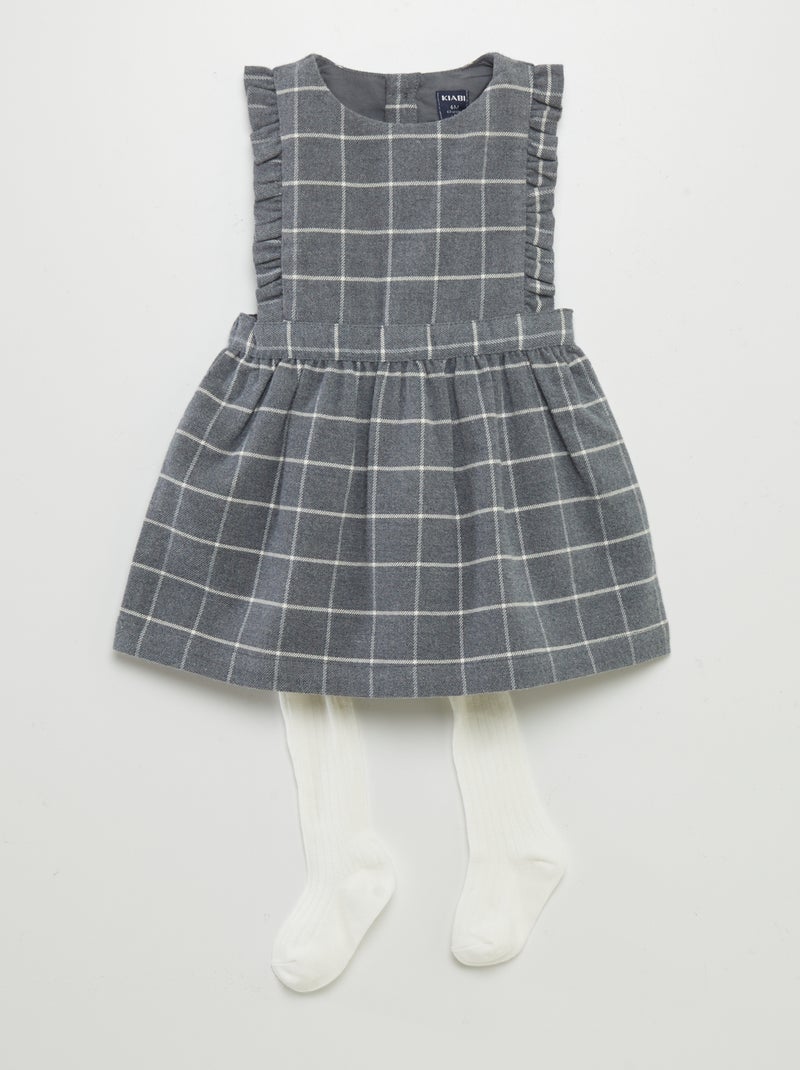 Ensemble robe + collants - 2 pièces Gris - Kiabi