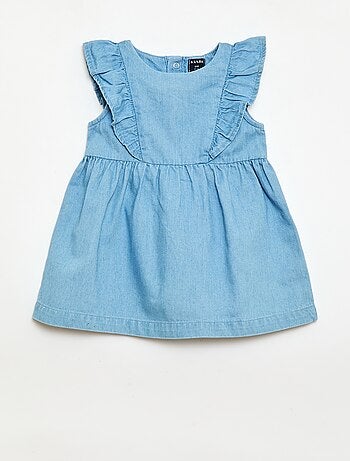 Ensemble robe + culotte en denim - 2 pièces