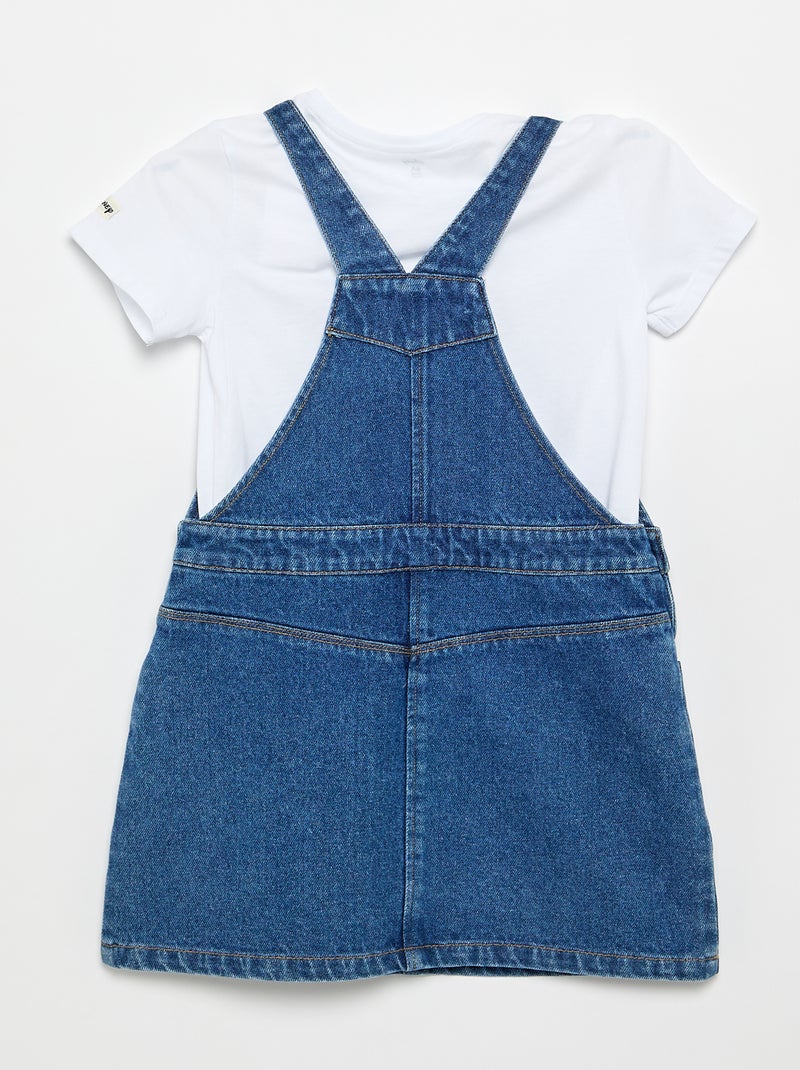 Ensemble robe denim + tee-shirt 'Minnie' Bleu - Kiabi