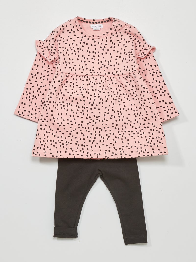 Ensemble robe + legging - 2 pièces Rose - Kiabi