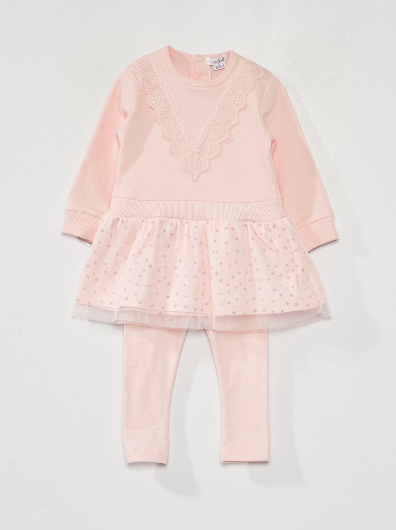 Ensemble robe + legging - 2 pièces Rose - Kiabi