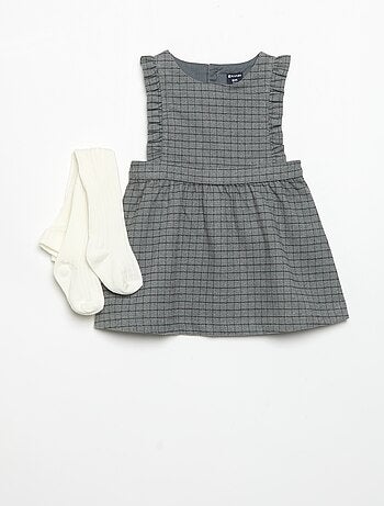 Ensemble robe sans manches + collants