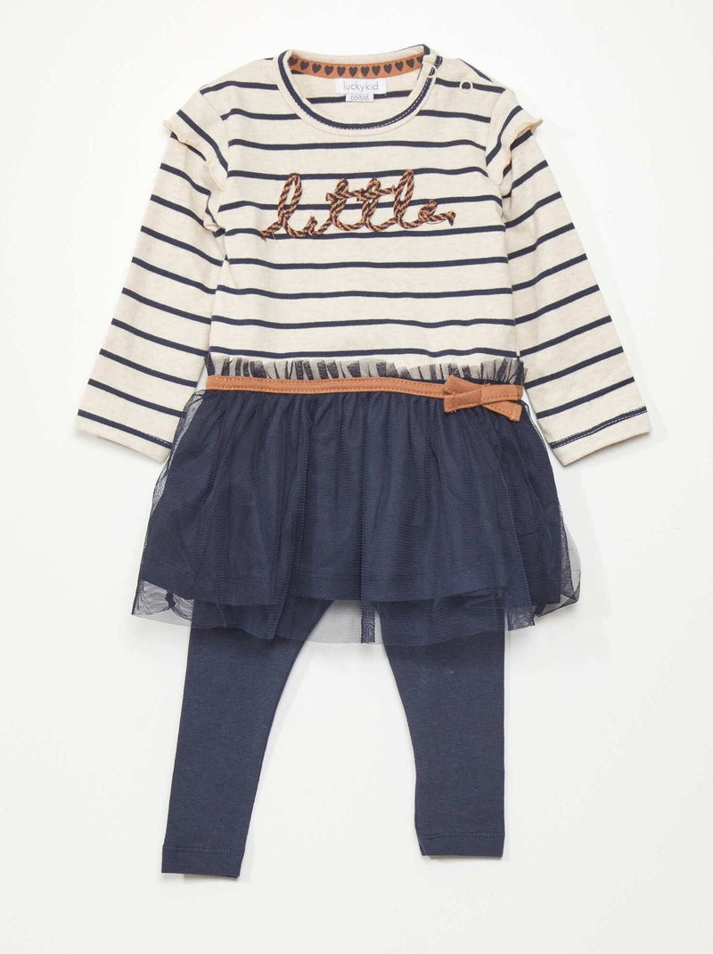 Ensemble robe tutu + legging Bleu - Kiabi