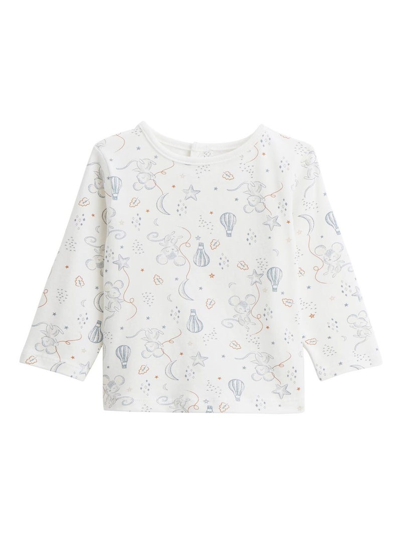 Ensemble salopette b?b? en coton matelass? et t-shirt R?verie Bleu - Kiabi