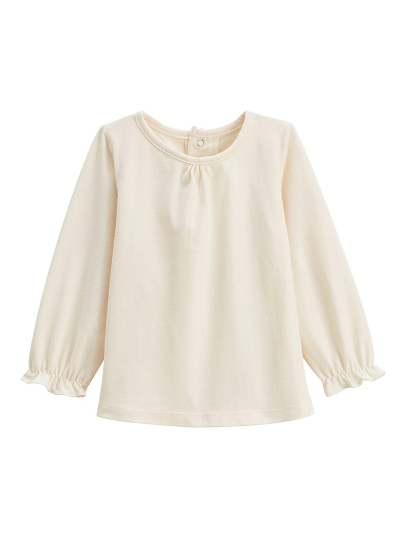 Ensemble salopette b?b? en molleton et t-shirt Manouk Orange corail - Kiabi