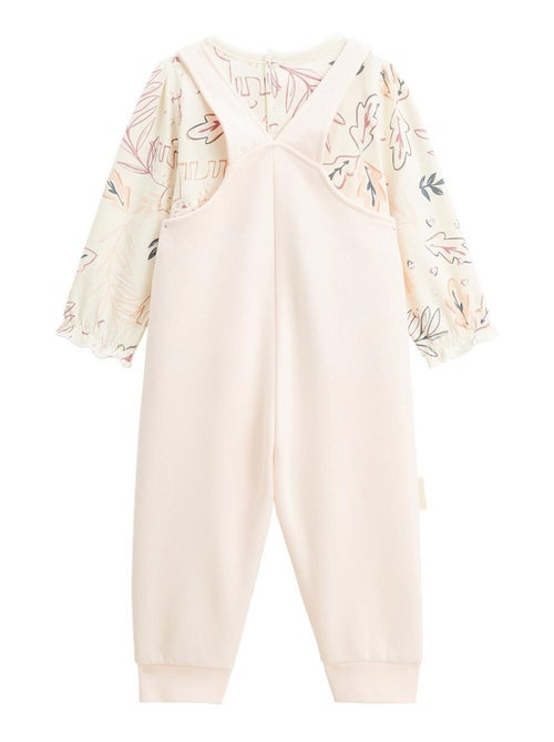 Ensemble salopette b?b? en molleton et t-shirt Matcha - Kiabi