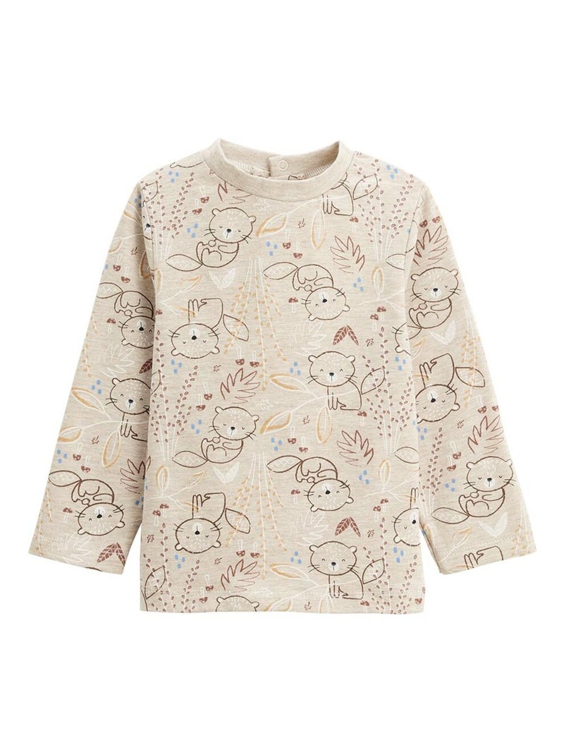 Ensemble salopette b?b? en sherpa et t-shirt Cracotte Marron - Kiabi