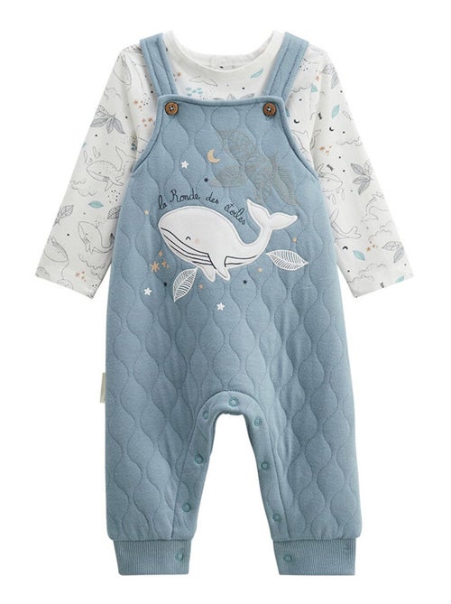 Ensemble salopette bébé en coton matelassé et t-shirt Petite Balade - Kiabi Ensemble salopette bébé en coton matelassé et t-shirt Petite Balade - Kiabi