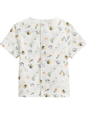 Ensemble salopette bébé en gaze de coton et t-shirt eden