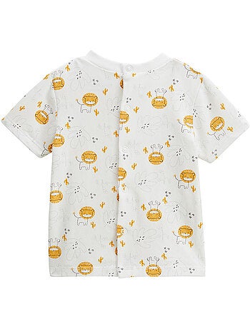 Ensemble salopette bébé en gaze de coton et t-shirt elio