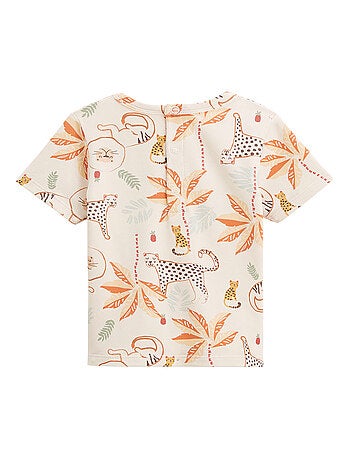 Ensemble salopette bébé en gaze de coton et t-shirt tango