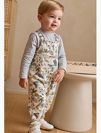 Ensemble salopette bébé en molleton et t-shirt boavista