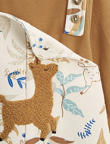 Ensemble salopette bébé en molleton et t-shirt lamascotte