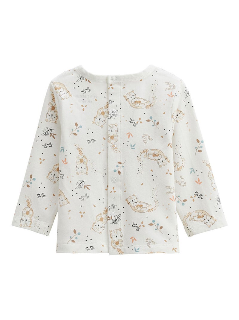 Ensemble salopette bébé en molleton et t-shirt Mini Loutre Marron - Kiabi