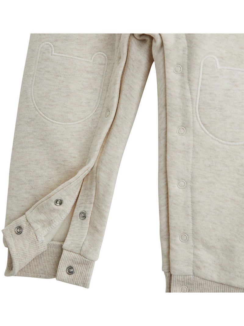 Ensemble salopette bébé en molleton et t-shirt pistache Beige - Kiabi
