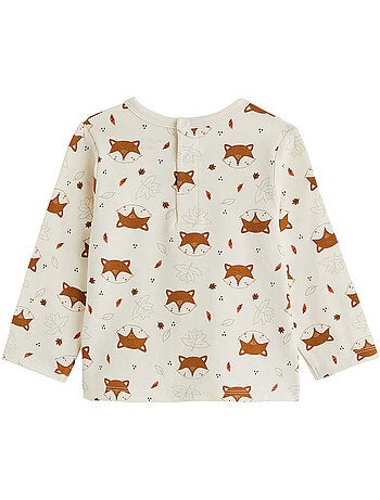 Ensemble salopette bébé en velours côtelé et t-shirt ginkgo