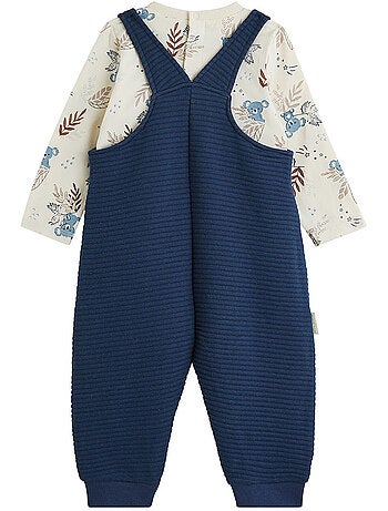 Ensemble salopette bébé et t-shirt mathéo